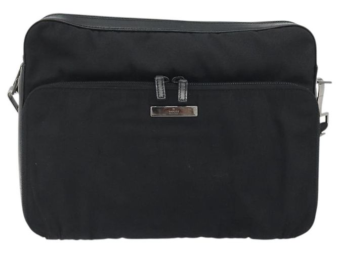 Borsa a Tracolla GUCCI Canvas Nero Argento 001 3294 Auth gh2268 - vista 13