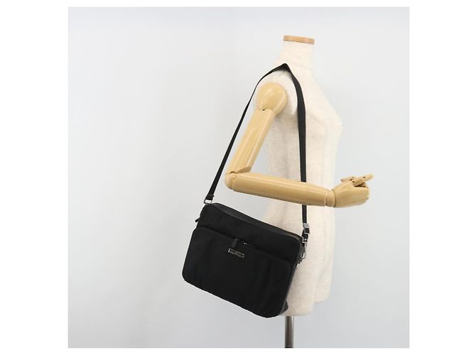 Borsa a Tracolla GUCCI Canvas Nero Argento 001 3294 Auth gh2268 - vista 25