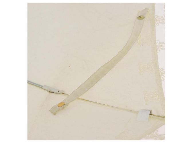 Céline Ombrello pieghevole CELINE Nylon White Gold Auth 193720M Bianco D'oro - vista 11