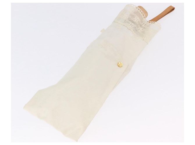 Céline Ombrello pieghevole CELINE Nylon White Gold Auth 193720M Bianco D'oro - vista 16