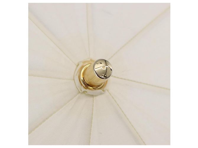 Céline Ombrello pieghevole CELINE Nylon White Gold Auth 193720M Bianco D'oro - vista 7