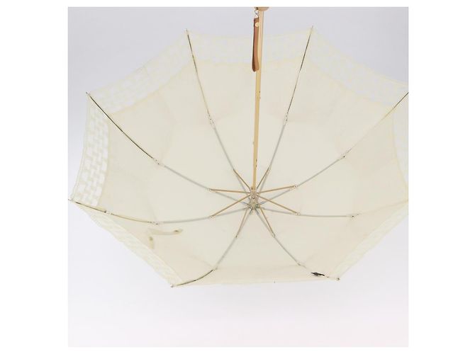 Céline Ombrello pieghevole CELINE Nylon White Gold Auth 193720M Bianco D'oro - vista 8