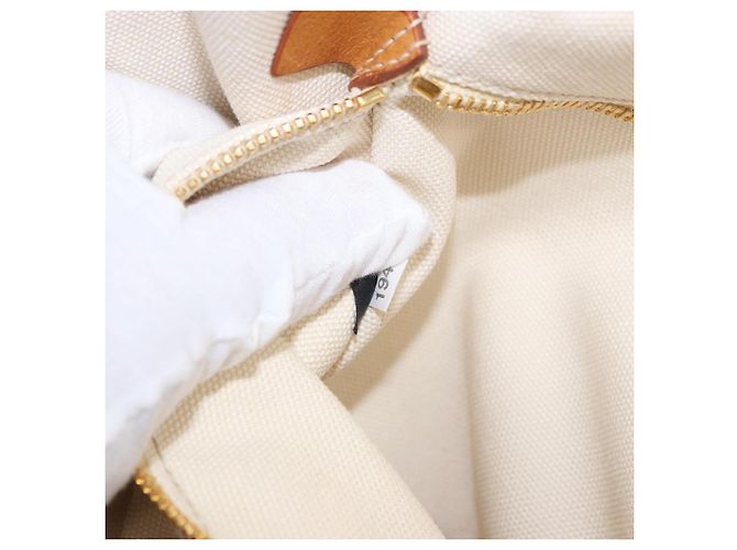 Borsa Tote PRADA Canapa GM Paglia Beige Oro Auth 194284 D'oro - vista 12