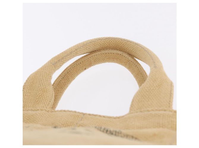 Borsa Tote PRADA Canapa GM Paglia Beige Oro Auth 194284 D'oro - vista 14