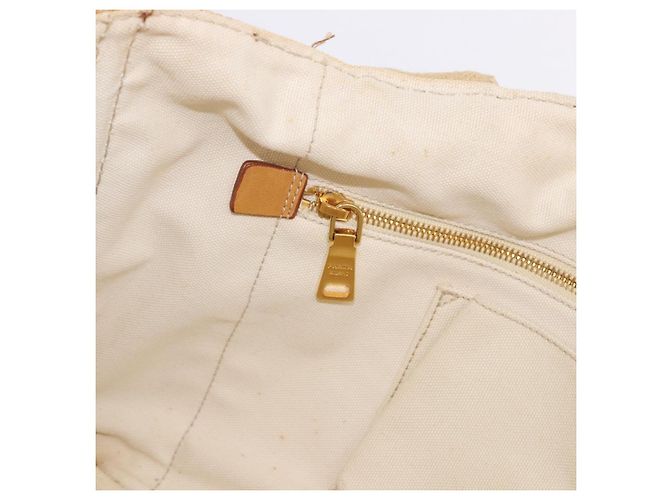 Borsa Tote PRADA Canapa GM Paglia Beige Oro Auth 194284 D'oro - vista 24