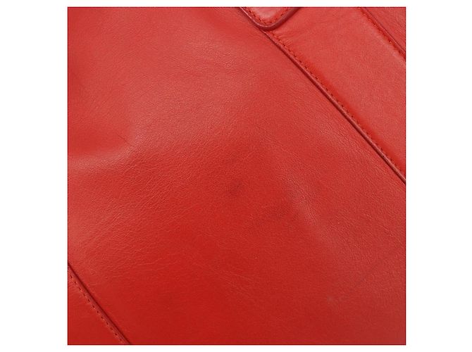 Borsa Salvatore Ferragamo Gancini in pelle rossa e oro Auth 195014 Rosso D'oro - vista 10