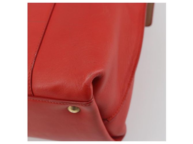 Borsa Salvatore Ferragamo Gancini in pelle rossa e oro Auth 195014 Rosso D'oro - vista 15