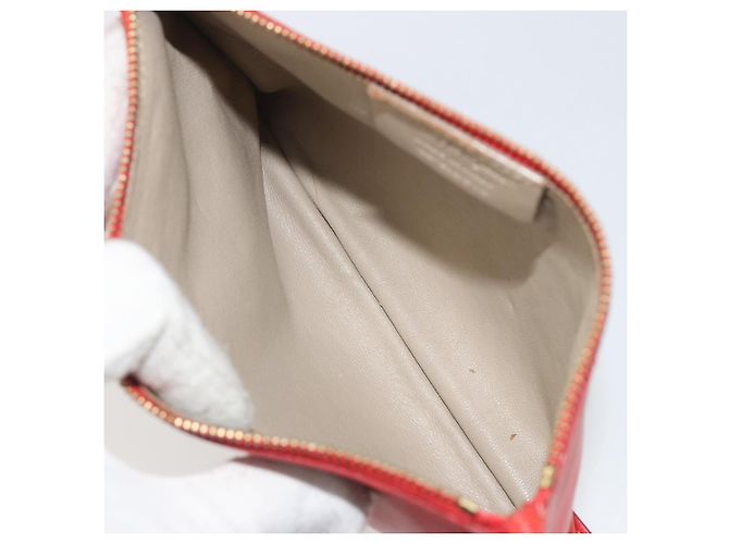 Borsa Salvatore Ferragamo Gancini in pelle rossa e oro Auth 195014 Rosso D'oro - vista 25