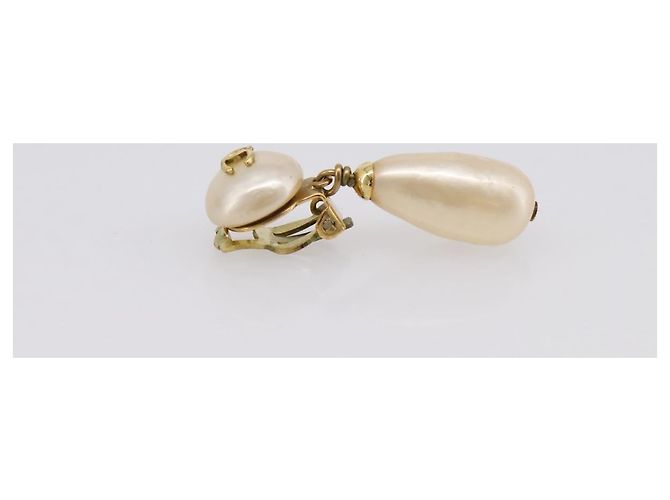 Orecchini CHANEL metallo Gold CC Auth 195937V D'oro - vista 10