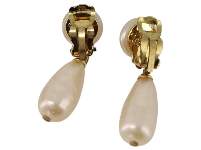 Orecchini CHANEL metallo Gold CC Auth 195937V D'oro - vista 3