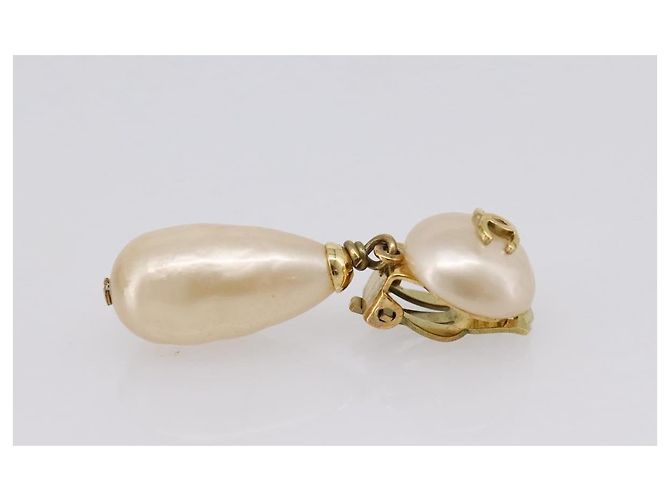 Orecchini CHANEL metallo Gold CC Auth 195937V D'oro - vista 4