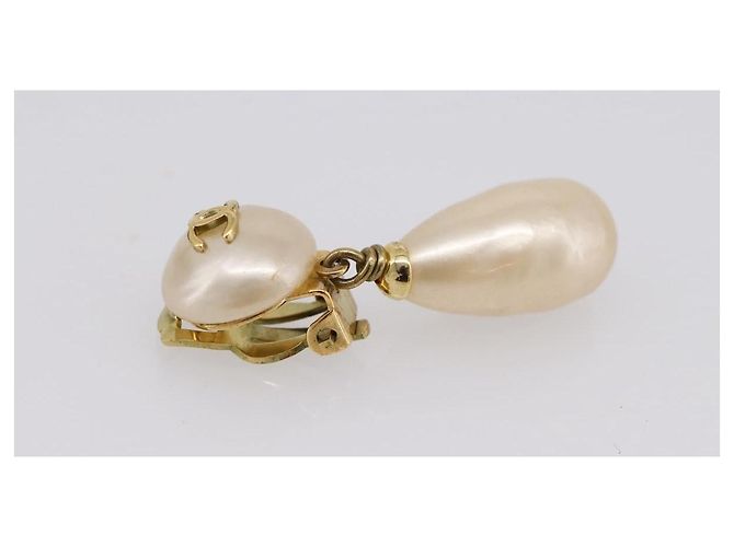 Orecchini CHANEL metallo Gold CC Auth 195937V D'oro - vista 5