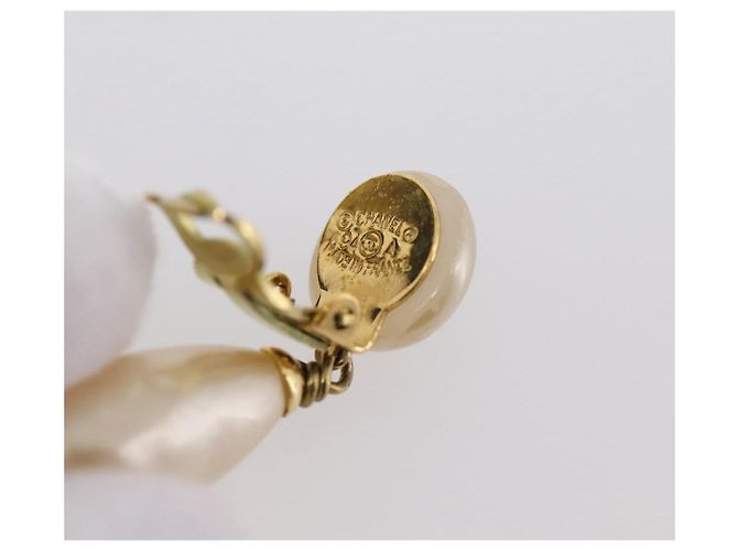 Orecchini CHANEL metallo Gold CC Auth 195937V D'oro - vista 8