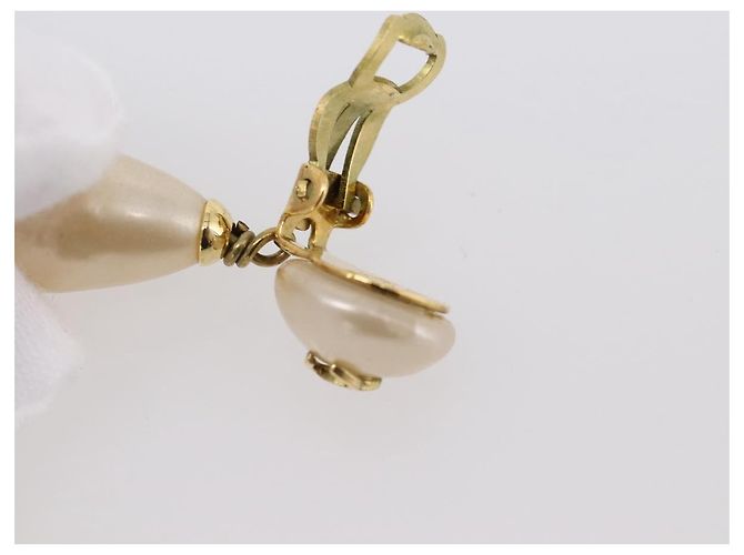 Orecchini CHANEL metallo Gold CC Auth 195937V D'oro - vista 9
