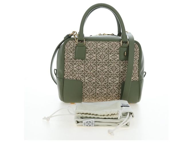 Borsa a mano LOEWE Amazona 19 Canvas 2way Beige Gold Auth 196053SAM D'oro - vista 12