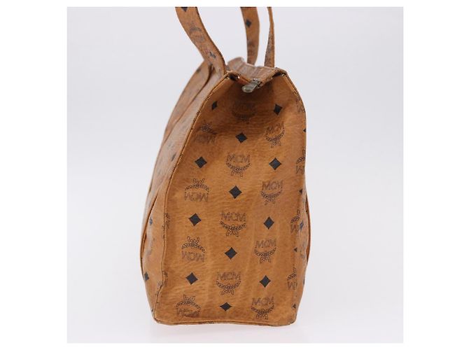 Borsa a tracolla MCM Vicetos Logogram PVC Leather Brown Gold Auth 195687 Marrone D'oro - vista 4
