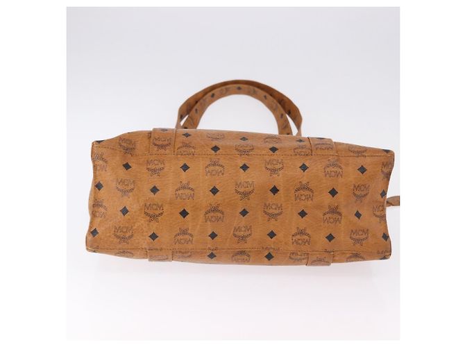 Borsa a tracolla MCM Vicetos Logogram PVC Leather Brown Gold Auth 195687 Marrone D'oro - vista 5