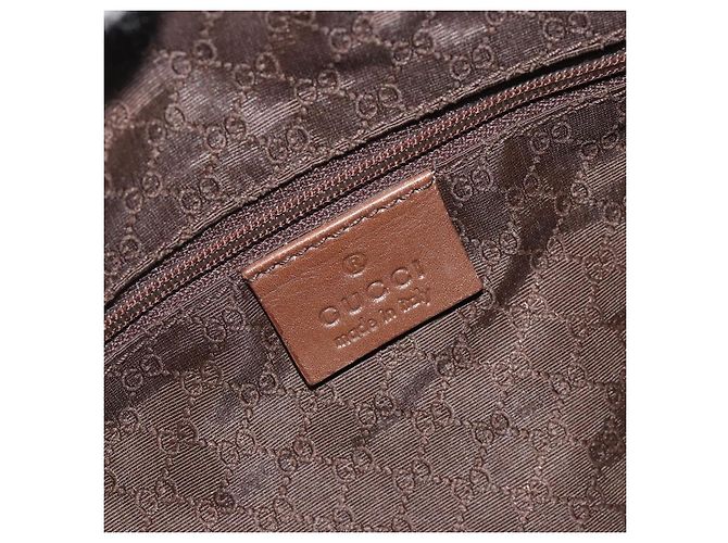 Borsa Boston GUCCI Sherry Line Canvas Beige Silver 000 0851 Auth 195413A Argento - vista 18