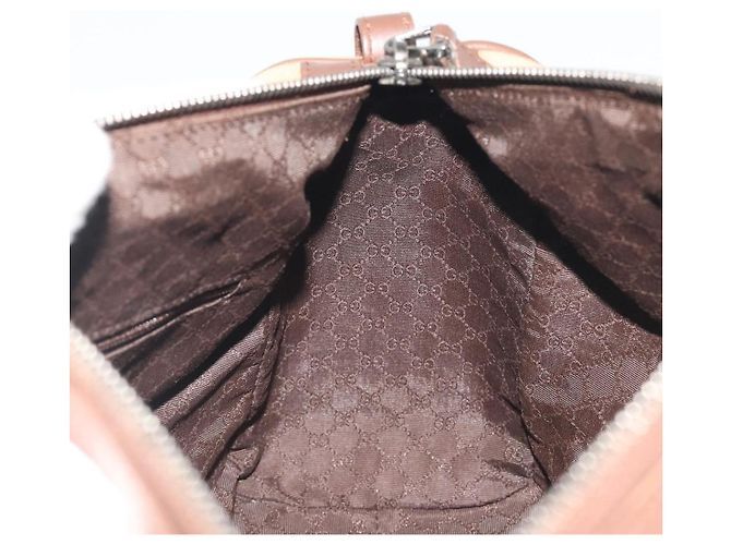 Borsa Boston GUCCI Sherry Line Canvas Beige Silver 000 0851 Auth 195413A Argento - vista 19