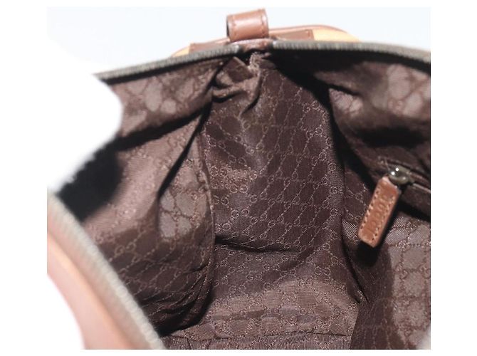 Borsa Boston GUCCI Sherry Line Canvas Beige Silver 000 0851 Auth 195413A Argento - vista 20