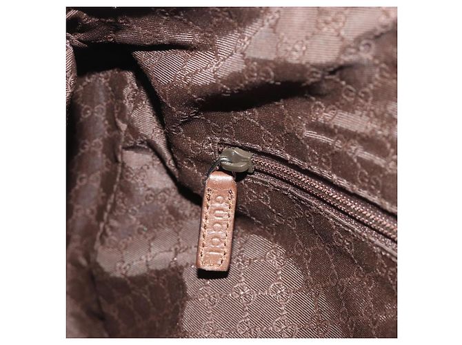 Borsa Boston GUCCI Sherry Line Canvas Beige Silver 000 0851 Auth 195413A Argento - vista 21