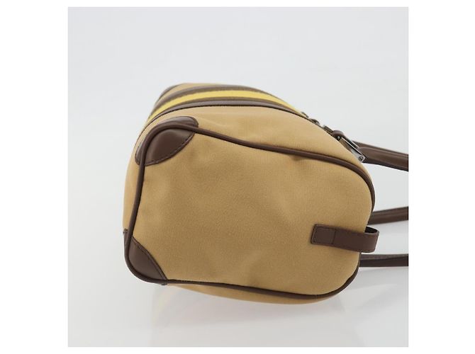 Borsa Boston GUCCI Sherry Line Canvas Beige Silver 000 0851 Auth 195413A Argento - vista 3