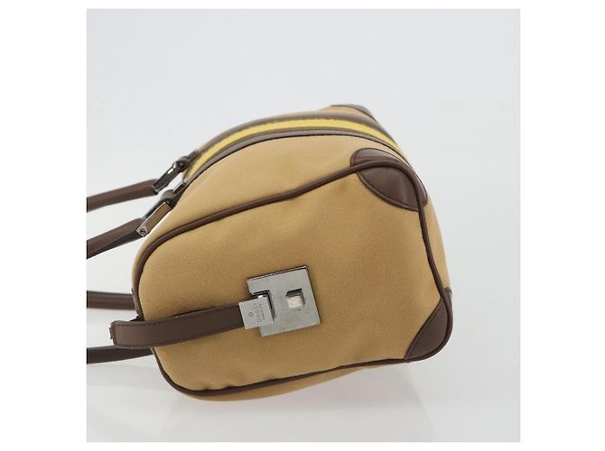 Borsa Boston GUCCI Sherry Line Canvas Beige Silver 000 0851 Auth 195413A Argento - vista 4