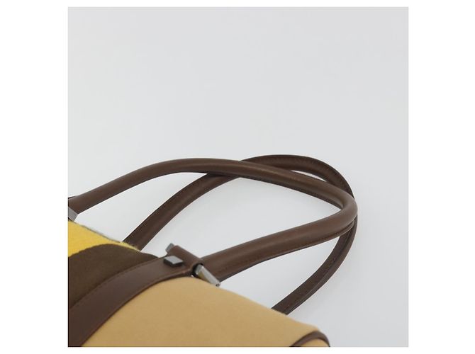 Borsa Boston GUCCI Sherry Line Canvas Beige Silver 000 0851 Auth 195413A Argento - vista 8