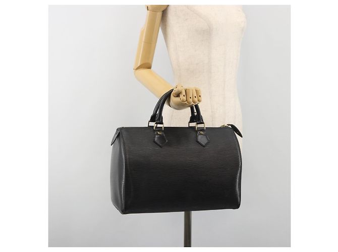 LOUIS VUITTON Epi Speedy 30 Hand Bag Noir Black M43002 LV Auth 195990A Nero - vista 22