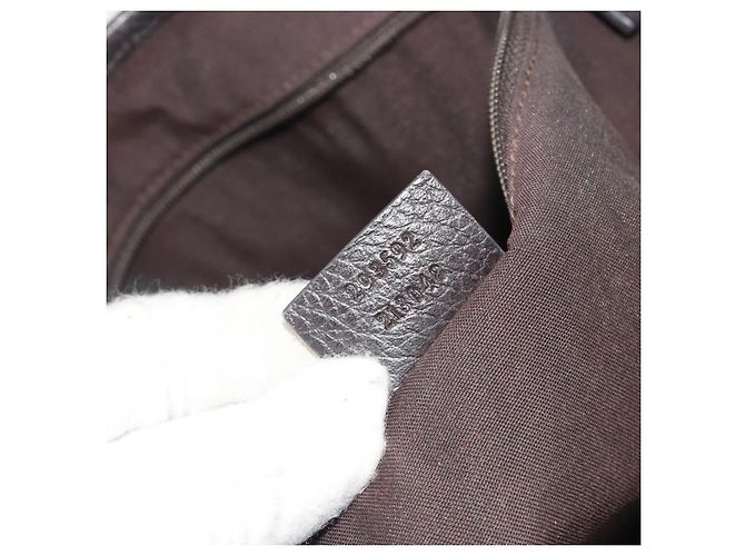 Borsa GUCCI GG Canvas Web Sherry Line Bag Nylon Outlet Brown Silver 293592 Auth 195991 Marrone Argento - vista 12