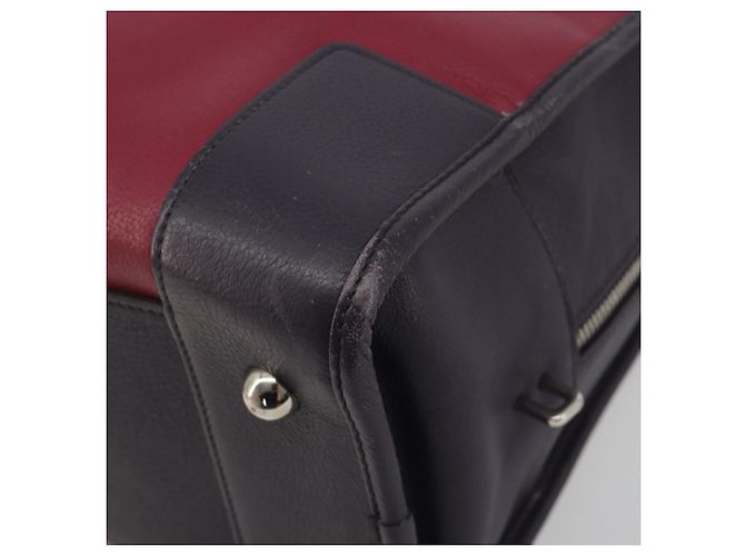 Bolsa de mão LOEWE Amazona 36 em couro roxo prata autêntica 195986A - vista 15