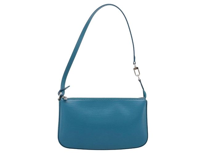 LOUIS VUITTON Epi Pochette Accessoires Pouch Cyan M40823 LV Auth 196344V - vista 13