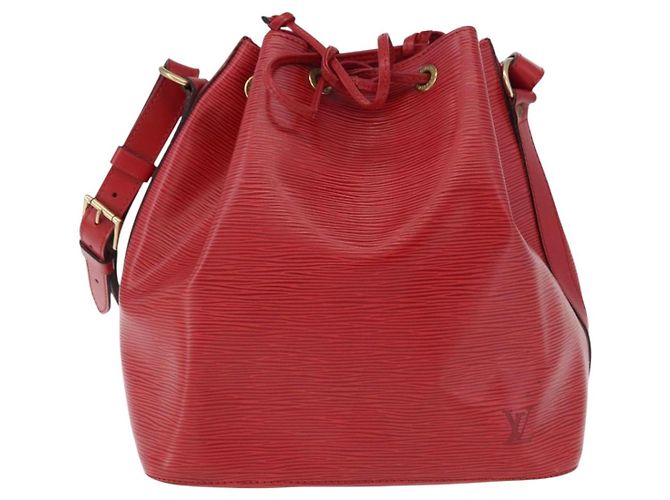 Borsa a tracolla LOUIS VUITTON Epi Petit Noe Rossa M44107 LV Auth 195592A Rosso - vista 13