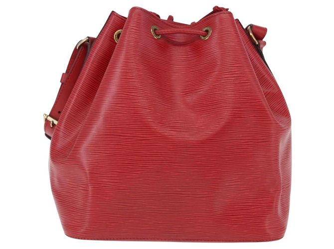 Borsa a tracolla LOUIS VUITTON Epi Petit Noe Rossa M44107 LV Auth 195592A Rosso - vista 2
