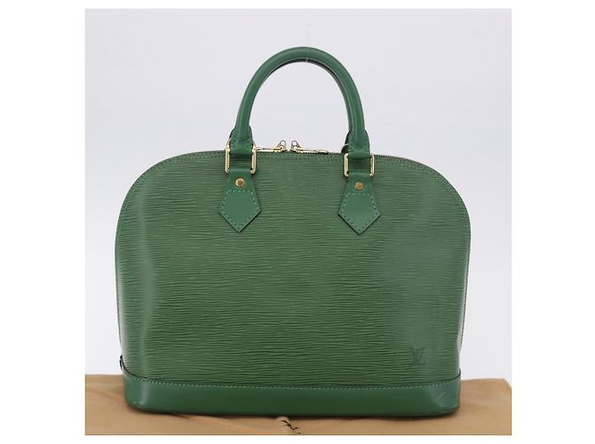 Borsa a mano LOUIS VUITTON Epi Alma Borneo Green M52144 LV Auth 196763V - vista 12