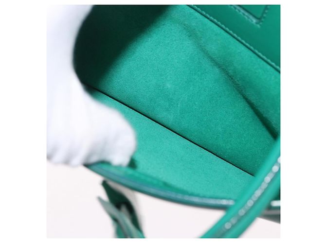 SAINT LAURENT Borsa Classic Duffle in pelle 2way Verde Oro 322049 Auth 196768V D'oro - vista 26