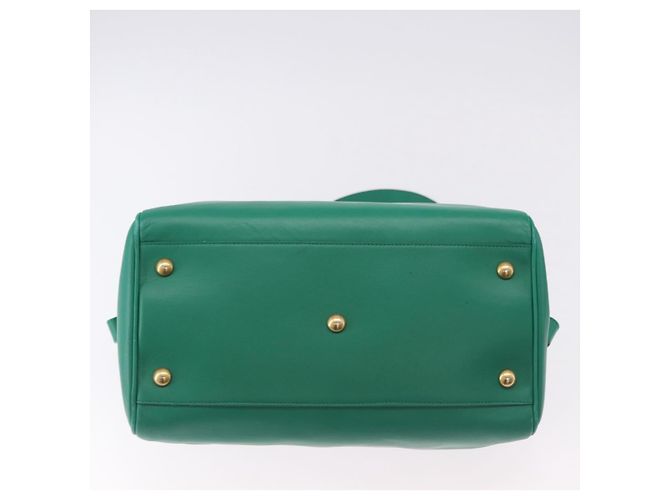 SAINT LAURENT Borsa Classic Duffle in pelle 2way Verde Oro 322049 Auth 196768V D'oro - vista 5