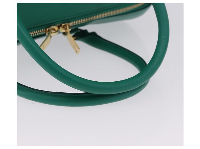 SAINT LAURENT Borsa Classic Duffle in pelle 2way Verde Oro 322049 Auth 196768V D'oro - vista 7