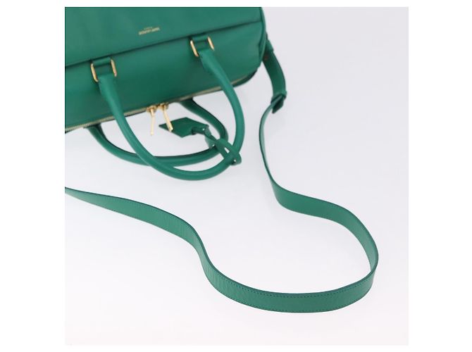 SAINT LAURENT Borsa Classic Duffle in pelle 2way Verde Oro 322049 Auth 196768V D'oro - vista 8