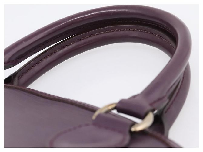 LOUIS VUITTON Borsa a mano Epi Lockit PM Purple Cassis M4229K LV Auth 196814V Porpora Viola scuro - vista 14