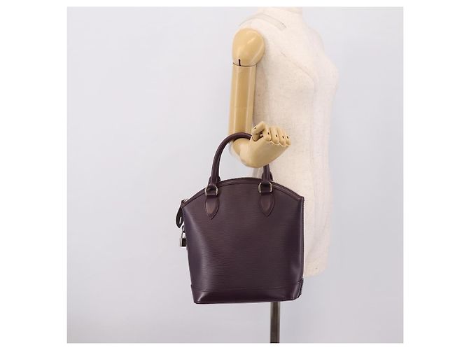 LOUIS VUITTON Borsa a mano Epi Lockit PM Purple Cassis M4229K LV Auth 196814V Porpora Viola scuro - vista 24