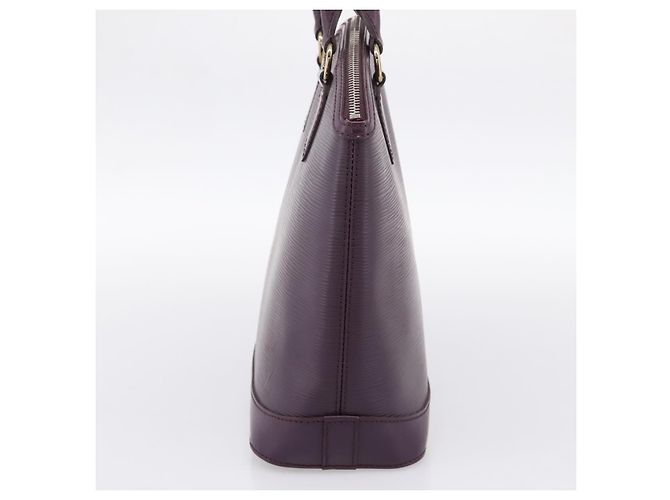 LOUIS VUITTON Borsa a mano Epi Lockit PM Purple Cassis M4229K LV Auth 196814V Porpora Viola scuro - vista 4