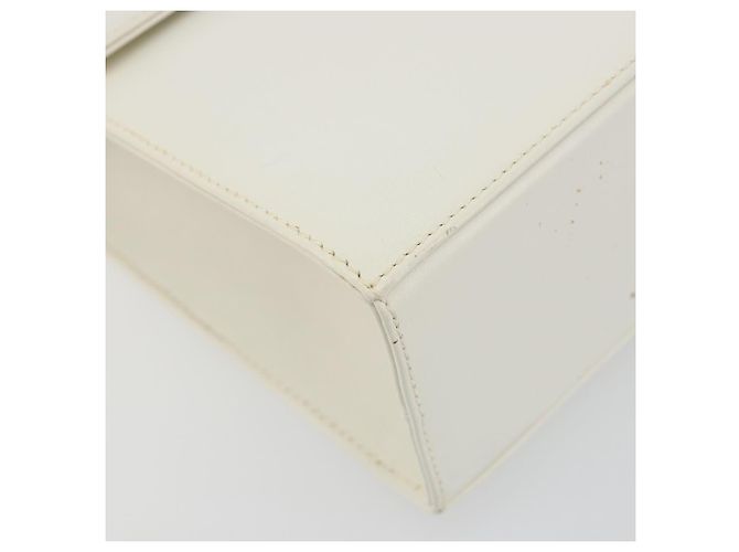 Borsa a tracolla Salvatore Ferragamo Gancini in pelle bianca e oro Auth 196208 Bianco - view 14