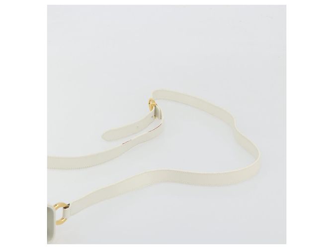 Borsa a tracolla Salvatore Ferragamo Gancini in pelle bianca e oro Auth 196208 Bianco - view 8