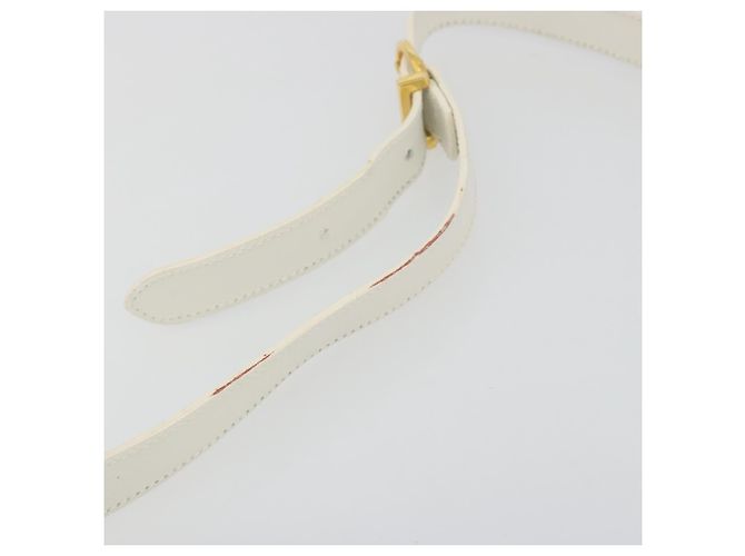 Borsa a tracolla Salvatore Ferragamo Gancini in pelle bianca e oro Auth 196208 Bianco - view 9
