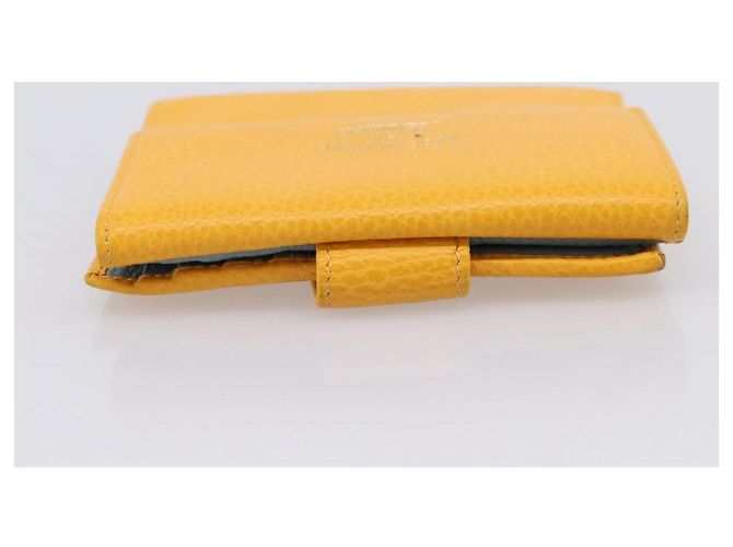 Cartera Compacta GUCCI de Cuero Amarillo Oro 368233 Auth 196070A Dorado - vista 5