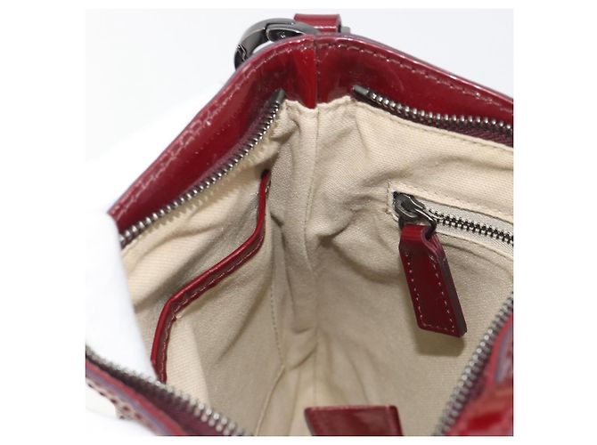 Borsa a tracolla BURBERRY Nova Check PVC Leather Beige Red Auth 195410A Rosso - vista 22