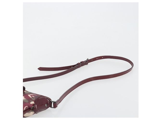 Borsa a tracolla BURBERRY Nova Check PVC Leather Beige Red Auth 195410A Rosso - vista 8