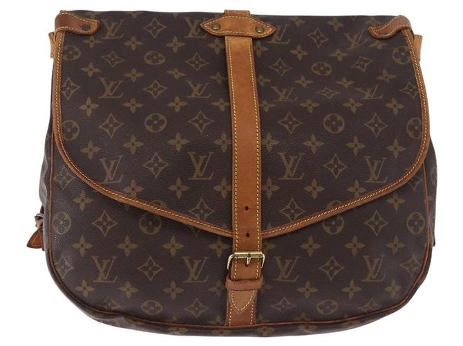 Borsa a tracolla LOUIS VUITTON Monogram Saumur 35 M42254 LV Auth BA14171 Monogramma - vista 13