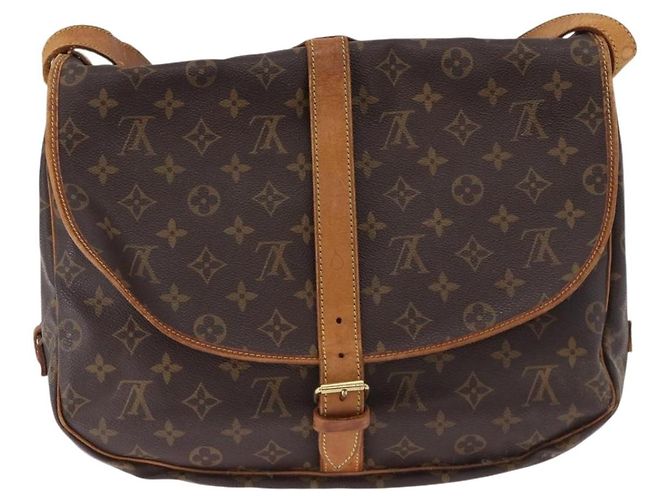 Borsa a tracolla LOUIS VUITTON Monogram Saumur 35 M42254 LV Auth BA14171 Monogramma - vista 2